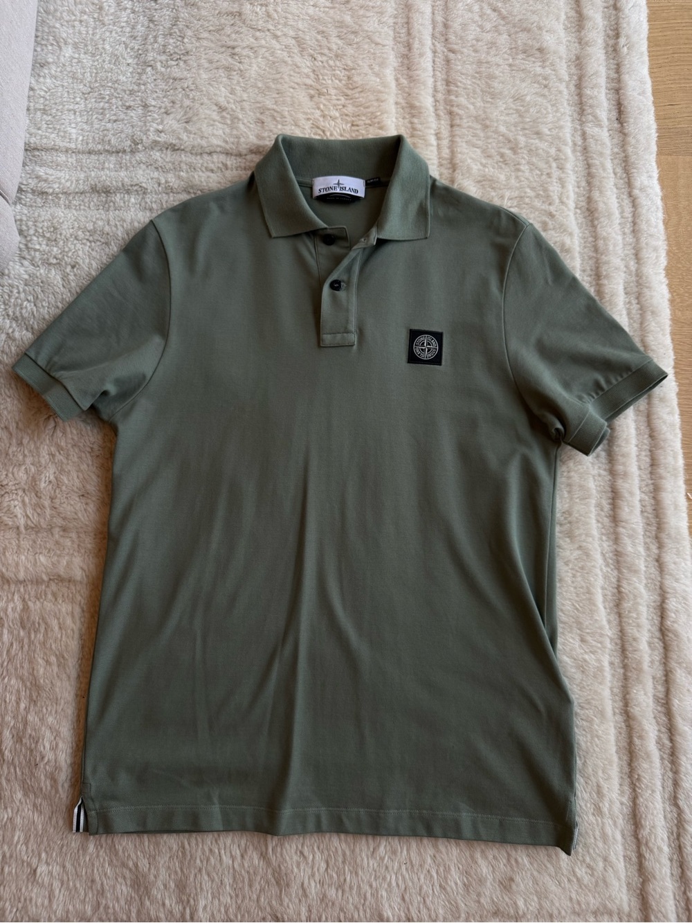 Stone Island Military Olive Polo Shirt - Picture 1 of 12